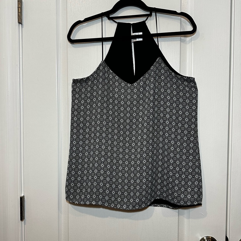 Women’s Express Barcelona Cami Black and White Patterned Top